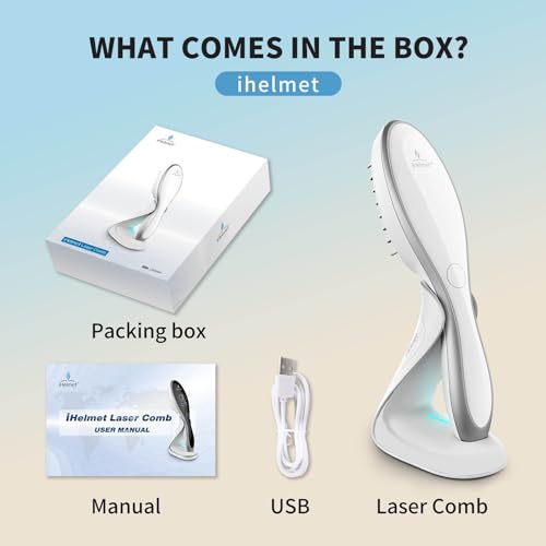 Laser Hair Growth Comb, Hair Low Level Laser Therapy, Hair Growth Comb Treatment for Men or Women, Laser Brush for Hair regrowth Promotes Hair Follicle Cell Activity Reverses Thinning Hair