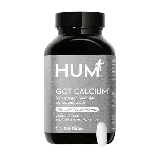 HUM Got Calcium - Vegan Bone + Teeth Supplement for Easy Enhanced Absorption (60 Vegan Tablets, 30 Day Supply)