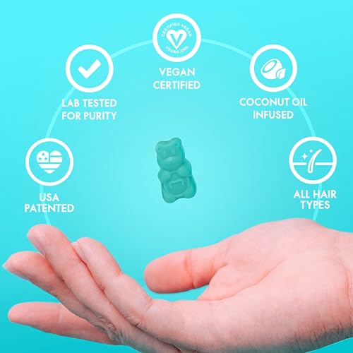 Sugarbear Hair Vitamins - Biotin, Zinc, Iodine, Vitamin E, Folic Acid, Inositol - Vegan Gummies for Hair and Nails, Supplement for Women & Men (1 Month Supply + Bonus Gift)