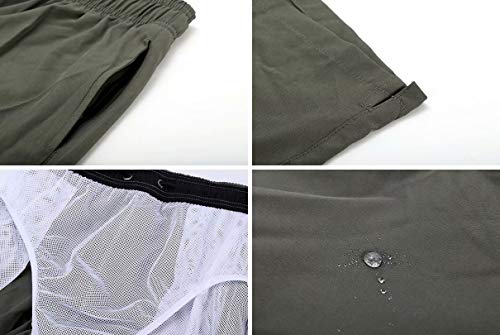 Tyhengta Men's Swim Trunks Quick Dry Beach Shorts with Zipper Pockets and Mesh Lining