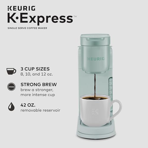 Keurig K-Express Coffee Maker, Single Serve K-Cup Pod Coffee Brewer, Mint