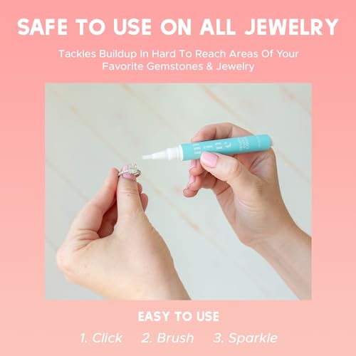 On-The-Go Ring and Jewelry Cleaning Pen - Crystal Clear Carats - Natural and Premium Shine Solution - Portable Travel Size Diamond and Gemstone Cleaner