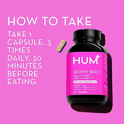 HUM Skinny Bird - Appetite Suppressor for Women with Caralluma, Chromium, 5 HTP + Green Tea Extract (90 Capsules)