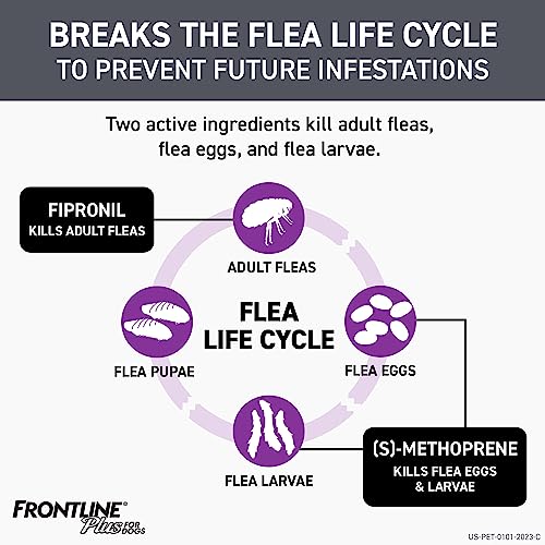 FRONTLINE Plus Flea and Tick Treatment for Medium Dogs Up to 23 to 44 lbs., 3 Treatments