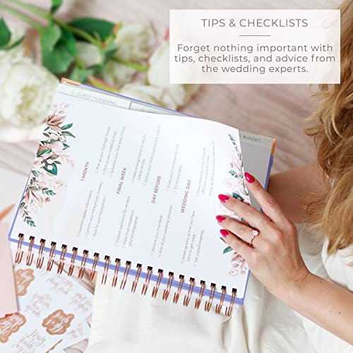 Clever Fox Wedding Planner – Wedding Book & Organizer for the Bride – Wedding Planning Binder with Pockets, Tips & Checklists – Wedding Notebook – Engagements Gift – 25.5x28cm (Lavender)