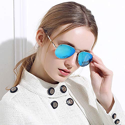 AIEYEZO Classic Aviator Polarized Sunglasses for Men Women Spring Hinge Metal Frame UV400 Protection