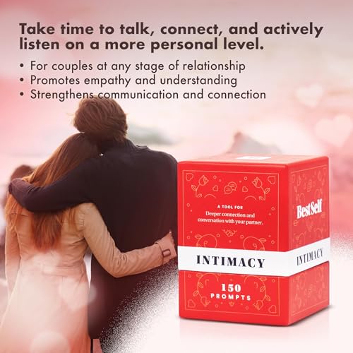 BestSelf Intimacy Deck 150 Relationship Building Conversation Cards Starters Couples Games, Meaningful Couples Card Game - Romantic Couples Strengthen Relationship cards, and Questions for Couples