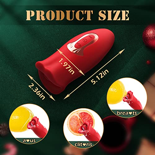 Adult Sex Toys Vibrator, Rose Toy, Rose Sex Stimulator for Women with 10 Vibration Modes and 10 French Kissing Modes, Tongue Sex Toy Vibrator, Clitoral Vibrator for Women, Adult Sex Toys