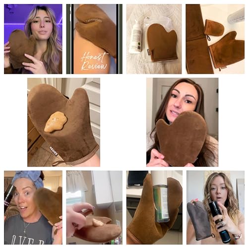 GAIYAH Self Tanning Mitt Applicator Self Tanner Mitt Applicator Tanning Mitts Self Tanner With Thumb Ultra Soft Tanning Glove For Self Tan Mitt Applicator