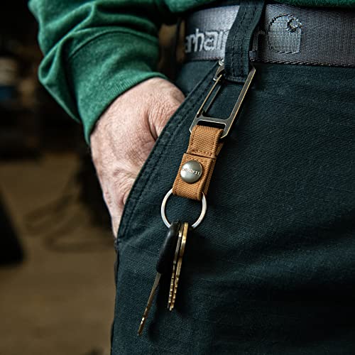 Carhartt Unisex Nylon Duck Key Keeper Durable Keychain with Self-Locking Clip