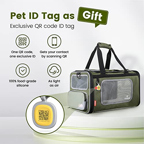 Pawaii Pet Carrier, TSA Airline Approved Cat Carrier, Soft Sided Collapsible Pet Travel Carrier, Foldable, Protable, Travel Friendly, Comfortable, Convenient Pet Travel Carrier