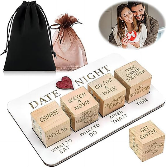 Date Night Dice Couples Gift Ideas, Decision Dice, Valentine's Day Gifts for Girlfriend or Boyfriend, Romantic Date Night Ideas for Him and Her, Anniversary Christmas Birthday Gifts for Husband Wife