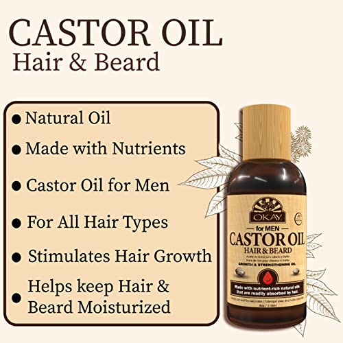 OKAY MEN BEARD HAIR GROWTH OIL 4oz