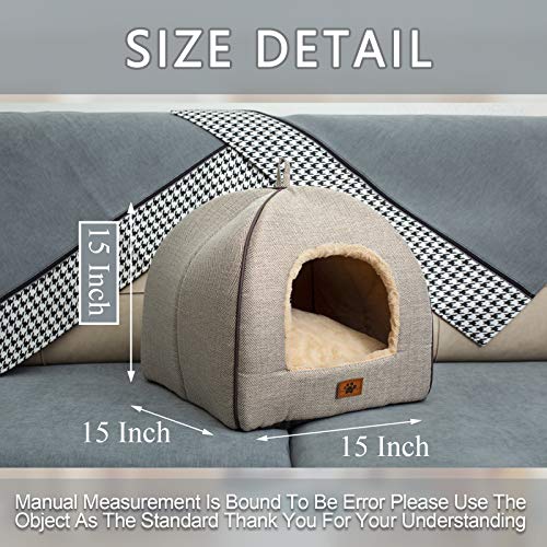 Cat Bed for Indoor Cats - Cat Cave Bed Cat House Cat Tent with Removable Washable Cushioned Pillow, Soft and Self Warming Kitten beds,Cat Beds & Furniture, for Small and Medium Pet Bed