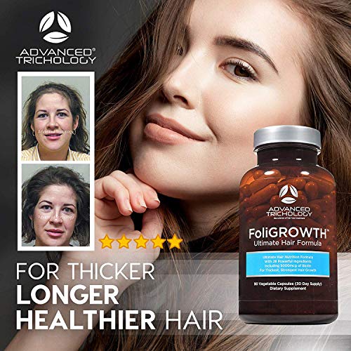 Advanced Trichology FoliGROWTH Hair Growth Supplement for Thicker Fuller Hair, Approved by the American Hair Loss Association, Backed by 20 Years of Experience in Hair Loss Treatment Clinics