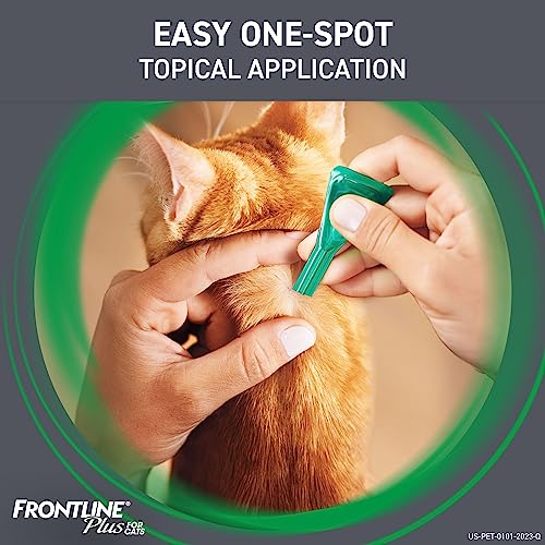 FRONTLINE Plus Flea and Tick Treatment for Cats Over 1.5 lbs., 3 Treatments