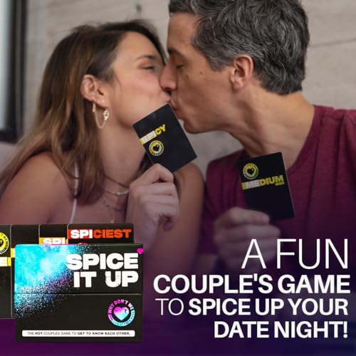 Spice IT UP by Why Don’t We. Spicy Couples Games for Adults with 150 Cards with Conversations, Spicy Dares & More - Best Date Night Games for Couples - Romantic Adult Couple Games