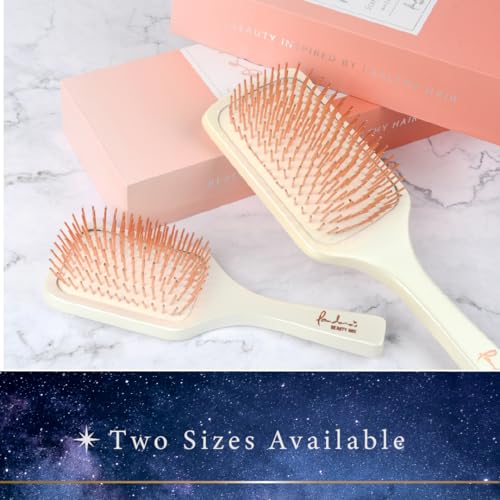 Pandora's Beauty Box Rose' Copper Brush/Massage Brush/Hair Brush/Scalp Care/Dandruff/Scalp Massage Brush/Relax/Mother's Day Gift Idea (Small)