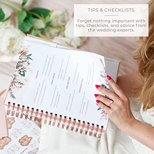 Clever Fox Wedding Planner – Wedding Book & Organizer for the Bride – Wedding Planning Binder with Pockets, Tips & Checklists – Wedding Notebook – Engagements Gift – 25.5x28cm (Light Pink)