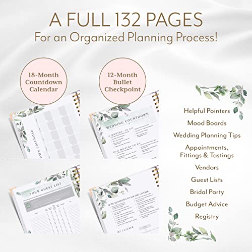 Your Perfect Day Wedding Planner for Bride - Wedding Planning Book and Organizer, Bridal Wedding Planner Book & Binder with Wedding Countdown Calendar (FLORAL)