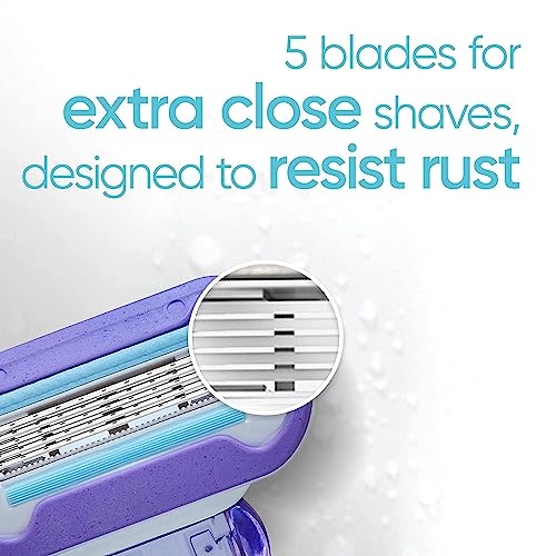 Gillette Venus Extra Smooth Swirl Razors for Women , 1 Razor , 4 Razor Blade Refills , Flexiball Handle a Close , Shave