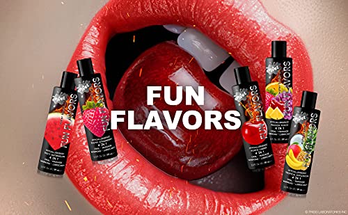 Wet Fun Flavors Passion Punch 4 in 1 Warming Flavored Tasty Lube 3 Fl Oz, Premium Personal Lubricant, Men, Women and Couples, Ideal for Foreplay & Massage, Paraben Free, Gluten, Stain, & Sugar Free