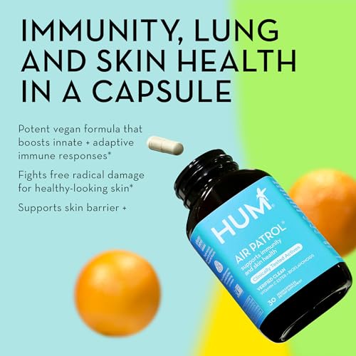 HUM Air Patrol - Immune Supplement with Vitamin C & Citrus Bioflavonoids - Supports Skin Barrier, Lungs & Immune Response (30 Vegan Capsules)