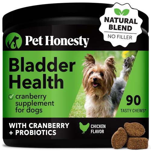 Pet Honesty Bladder Health Cranberry Supplement for Dogs – Kidney Support for Dogs, Dog UTI - Cranberry & D-Mannose to Help Support Dog Urinary Tract Health, Dog Urine & Dog Bladder Support (Chicken)