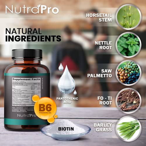 Hair Growth Vitamins For Men - Anti Hair Loss Pills. Regrow Hair & Beard Growth Supplement For Volumize, Thicker Hair.Stop Hair Loss And Thinning Hair With Biotin & Saw Palmetto Hair Vitamins.120 Caps