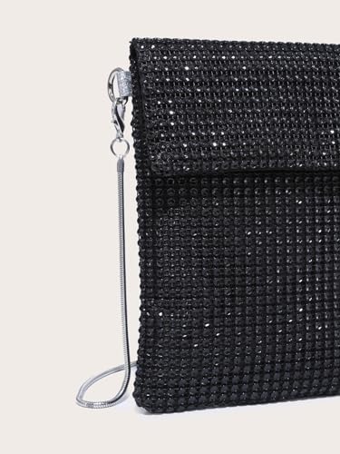 Verdusa Women's Glitter Rhinestone Crossbody Bag Evening Bag Purse