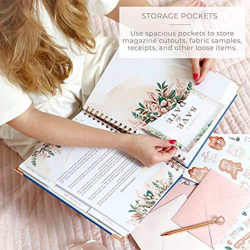 Clever Fox Wedding Planner – Wedding Book & Organizer for the Bride – Wedding Planning Binder with Pockets, Tips & Checklists – Wedding Notebook – Engagements Gift – 25.5x28cm (Mystic Blue)