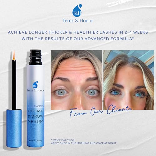 Advanced Eyelash Serum for Thicker, Longer Eyelashes and Eyebrows - Grow Luscious Lashes with Brow Enhancer (3mL)