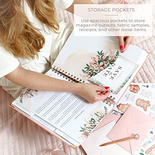 Clever Fox Wedding Planner – Wedding Book & Organizer for the Bride – Wedding Planning Binder with Pockets, Tips & Checklists – Wedding Notebook – Engagements Gift – 25.5x28cm (Light Pink)