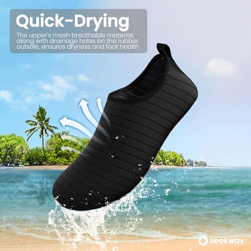 SEEKWAY Water Shoes Barefoot Aqua Socks Quick-Dry Non Slip Shoes for Beach Swim Pool River Boating Surf Women Men SK002