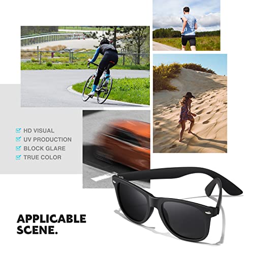 DEMIKOS Sunglasses Men Polarized Sunglasses for Womens Trendy Retro Mirror Lens for Driving Fishing UV400 Protection