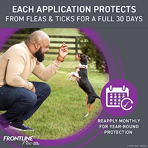 FRONTLINE Plus Flea and Tick Treatment for Small Dogs Upto 5 to 22 lbs., 6 Treatments