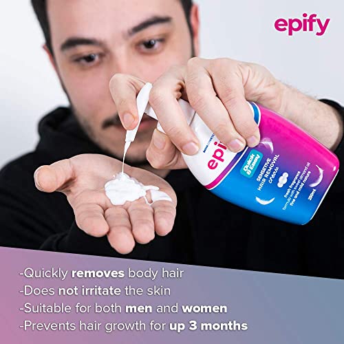 Epify Hair Removal Cream, Intimate Private Hair Removal Cream for Men and Women, Private Area, Pubic & Bikini Hair Removal Cream, Sensitive Skin, 8.45 Fl Oz