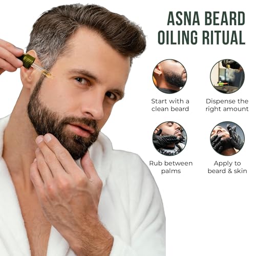 Asna BEARD BOOST OIL, 100% COLD-PRESSED, All Hair Types, Stimulates NATURAL GROWTH, Nourishing & Moisturizing, 100% NATURAL, AYURVEDIC PACKED with VITAMIN C & ANTIOXIDANTS, SOFTER, FULLER BEARD