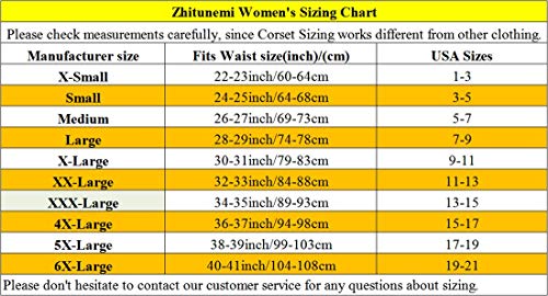 Zhitunemi Women's Satin Underbust Corset Bustier Waist Training Cincher Plus Size Corsets