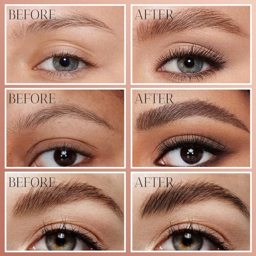 2024 New Magic Eyebrow Pencil, 3D Waterproof Microblading Eyebrow Tattoo Pencil, 4 Fork Tip Tattoo Pencil Creates Natural Looking Brows (02# Dark Brown)