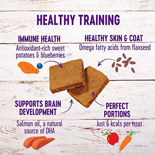 Wellness Soft Puppy Bites Healthy Grain-Free Treats for Training, Dog Treats with Real Meat and DHA, No Artificial Flavors (Lamb & Salmon, 8-Ounce Bag)