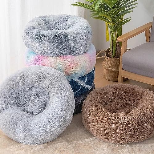 Cat Beds for Indoor Cats, 20 Inch Dog Bed for Small Melium Large Dogs, Washable-Round Pet Bed for Puppy and Kitten with Slip-Resistant Bottom