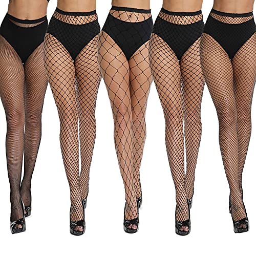 akiido Fishnet Stockings, High Waist Tights for Women, Sparkle Rhinestone Fishnets Party Rhinestone Mesh Stockings Pantyhose