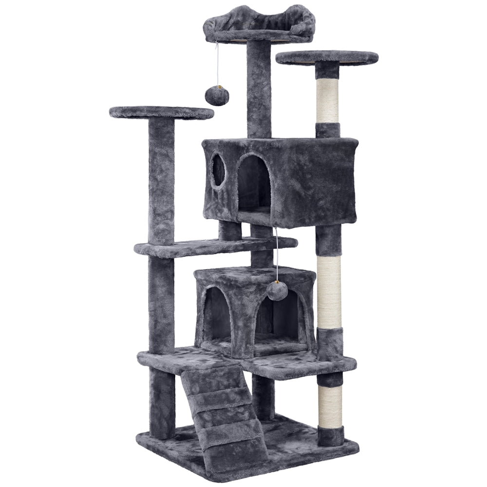 Yaheetech 54in Cat Tree Tower Condo Furniture Scratch Post for Kittens Pet House Play