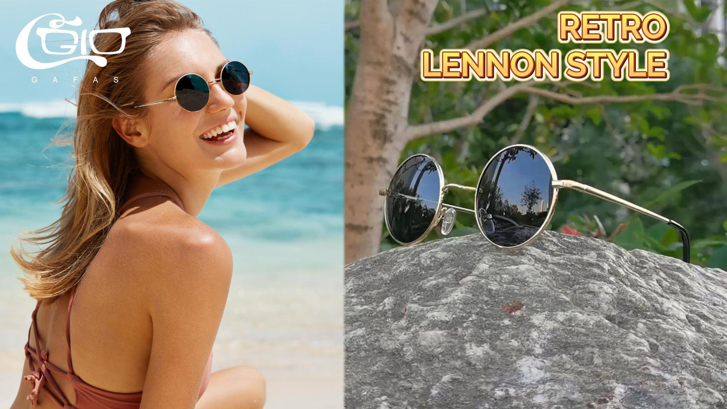 CGID E01 Lennon Round Polarized Unisex Sunglasses