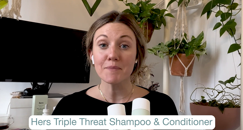 Triple Threat Shampoo and Conditioner Set for Women- Thickening, Moisturizing, Reduces Shedding- Color Safe Hair Loss Shampoo and Conditioner- 2 pack, 6.4oz