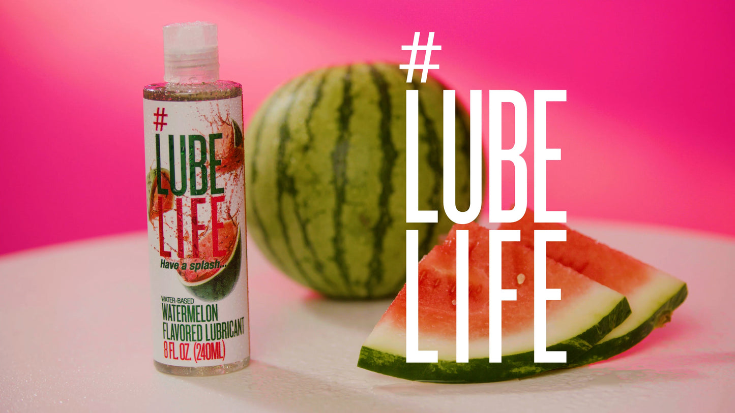 Lube Life Water-Based Watermelon Flavored Lubricant, Personal Lube for Men, Women and Couples, Made Without Added Sugar, 8 Fl Oz