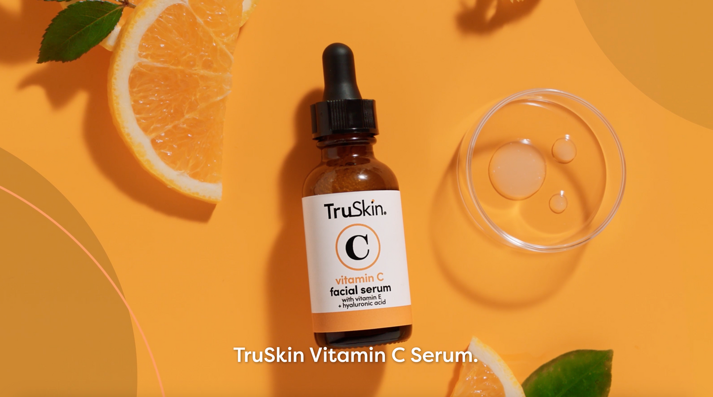 TruSkin Vitamin C Face Serum – Anti Aging Facial Serum with Vitamin C, Hyaluronic Acid, Vitamin E & More – Brightening Serum for Dark Spots, Even Skin Tone, Eye Area, Fine Lines & Wrinkles, 2 Fl Oz